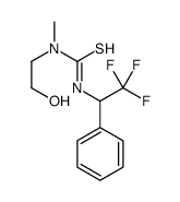 1-(2-hydroxyethyl)-1-methyl-3-(2,2,2-trifluoro-1-phenylethyl)thiourea结构式