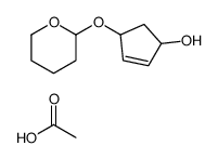 acetic acid,4-(oxan-2-yloxy)cyclopent-2-en-1-ol结构式