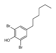 2,6-dibromo-4-hexylphenol结构式