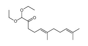 1,1-diethoxy-6,10-dimethylundeca-5,9-dien-2-one结构式