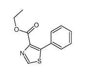 4-THIAZOLECARBOXYLIC ACID, 5-PHENYL-, ETHYL ESTER结构式