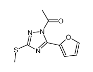1-[5-(furan-2-yl)-3-methylsulfanyl-1,2,4-triazol-1-yl]ethanone结构式