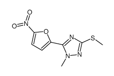 1-methyl-3-methylsulfanyl-5-(5-nitrofuran-2-yl)-1,2,4-triazole结构式