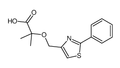 2-methyl-2-[(2-phenyl-1,3-thiazol-4-yl)methoxy]propanoic acid结构式