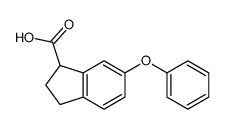 6-phenoxy-2,3-dihydro-1H-indene-1-carboxylic acid结构式