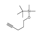 tert-butyl-dimethyl-pent-4-ynoxysilane结构式