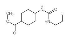 Cyclohexanecarboxylicacid, 4-[[[(2-chloroethyl)amino]carbonyl]amino]-, methyl ester, trans-结构式