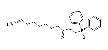 ((((7-azidoheptanoyl)thio)methyl)diphenylphosphonio)trihydroborate结构式