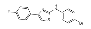 N-(4-Bromophenyl)-4-(4-fluorophenyl)-2-thiazolamine结构式