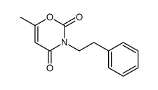 6-methyl-3-(2-phenylethyl)-1,3-oxazine-2,4-dione结构式