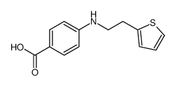 4-(2-thiophen-2-ylethylamino)benzoic acid结构式
