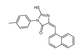 (5Z)-3-(4-methylphenyl)-5-(naphthalen-1-ylmethylidene)-2-sulfanylideneimidazolidin-4-one结构式