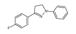 5-(4-fluorophenyl)-2-phenyl-3,4-dihydropyrazole结构式
