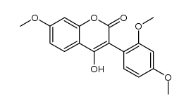 3-(2,4-dimethoxyphenyl)-4-hydroxy-7-methoxy-1-benzopyran-2-one结构式