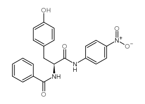 N-苯甲酰-L-酪氨酸对硝基苯胺结构式