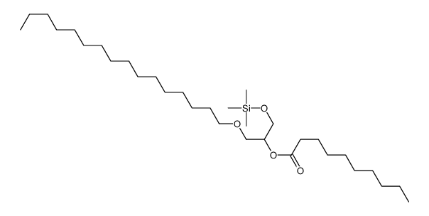 (1-hexadecoxy-3-trimethylsilyloxypropan-2-yl) decanoate结构式