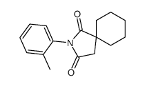 2-(2-methylphenyl)-2-azaspiro[4.5]decane-1,3-dione结构式
