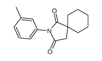 2-(3-methylphenyl)-2-azaspiro[4.5]decane-1,3-dione结构式