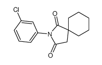 2-(3-chlorophenyl)-2-azaspiro[4.5]decane-1,3-dione结构式
