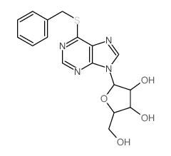 Inosine,6-S-(phenylmethyl)-6-thio- (9CI)结构式