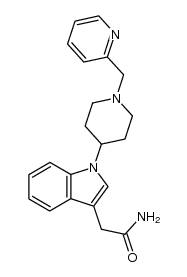 2-(1-(1-(pyridin-2-ylmethyl)piperidin-4-yl)-1H-indol-3-yl)acetamide结构式