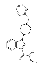 oxo-[1-(1-pyridin-2-ylmethyl-piperidin-4-yl)-1H-indol-3-yl]-oxo-acetic acid methyl ester结构式