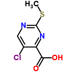 5-氯-2-(甲硫基)嘧啶-4-羧酸结构式