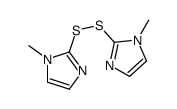 1-methyl-2-[(1-methylimidazol-2-yl)disulfanyl]imidazole结构式