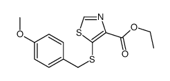 ethyl 5-[(4-methoxyphenyl)methylsulfanyl]-1,3-thiazole-4-carboxylate结构式