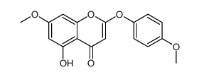 5-hydroxy-7-methoxy-2-(4-methoxyphenoxy)chromen-4-one结构式