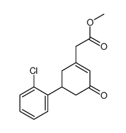 methyl 2-[5-(2-chlorophenyl)-3-oxocyclohexen-1-yl]acetate结构式