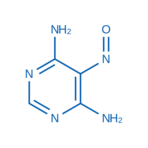 5-nitrosopyrimidine-4,6-diamine结构式
