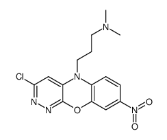 3-(3-chloro-8-nitropyridazino[3,4-b][1,4]benzoxazin-5-yl)-N,N-dimethylpropan-1-amine结构式