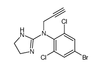 2-[N-propargyl-N-(2',6'-dichloro-4'-bromo-phenyl)-amino]-2-imidazoline结构式