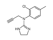 (2-chloro-4-methyl-phenyl)-(4,5-dihydro-1H-imidazol-2-yl)-prop-2-ynyl-amine结构式