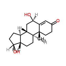 6,17-二羟基-6b,17b-雄甾-4-烯-3-酮结构式