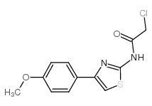2-氯-N-[4-(4-甲氧基苯基)-噻唑-2-基]-乙酰胺结构式