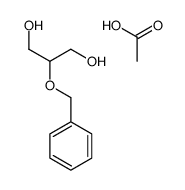 acetic acid,2-phenylmethoxypropane-1,3-diol结构式