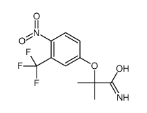 2-methyl-2-[4-nitro-3-(trifluoromethyl)phenoxy]propanamide结构式