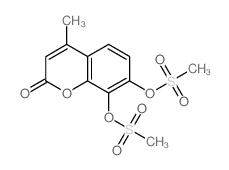 4-methyl-7,8-bis(methylsulfonyloxy)chromen-2-one结构式
