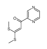 3,3-bis(methylsulfanyl)-1-pyrazin-2-ylprop-2-en-1-one结构式