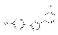 4-[2-(3-chlorophenyl)-1,3-thiazol-4-yl]aniline结构式