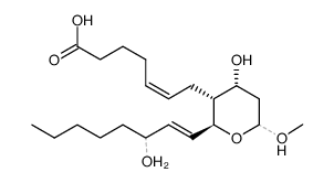 (Z)-7-((2S,3R,4R)-4-hydroxy-2-((E)-3-hydroxyoct-1-en-1-yl)-6-methoxytetrahydro-2H-pyran-3-yl)hept-5-enoic acid结构式