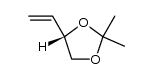 (S)-1,2-O-isopropylidene-but-3-ene-1,2-diol结构式