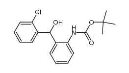 1,1-dimethylethyl {2-[(2-chlorophenyl)(hydroxy)methyl]phenyl}carbamate结构式