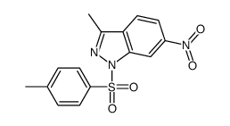 3-methyl-1-(4-methylphenyl)sulfonyl-6-nitroindazole结构式