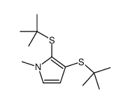2,3-bis(tert-butylsulfanyl)-1-methylpyrrole结构式
