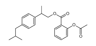2-[4-(2-methylpropyl)phenyl]propyl 2-acetyloxybenzoate结构式