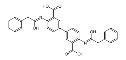 5-[3-carboxy-4-[(2-phenylacetyl)amino]phenyl]-2-[(2-phenylacetyl)amino]benzoic acid结构式