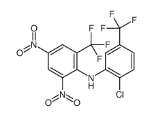 N-[2-chloro-5-(trifluoromethyl)phenyl]-2,4-dinitro-6-(trifluoromethyl)aniline结构式